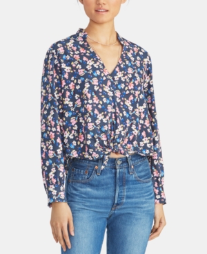 UPC 889177436627 product image for Rachel Rachel Roy Edina Floral-Print Tie-Hem Top | upcitemdb.com