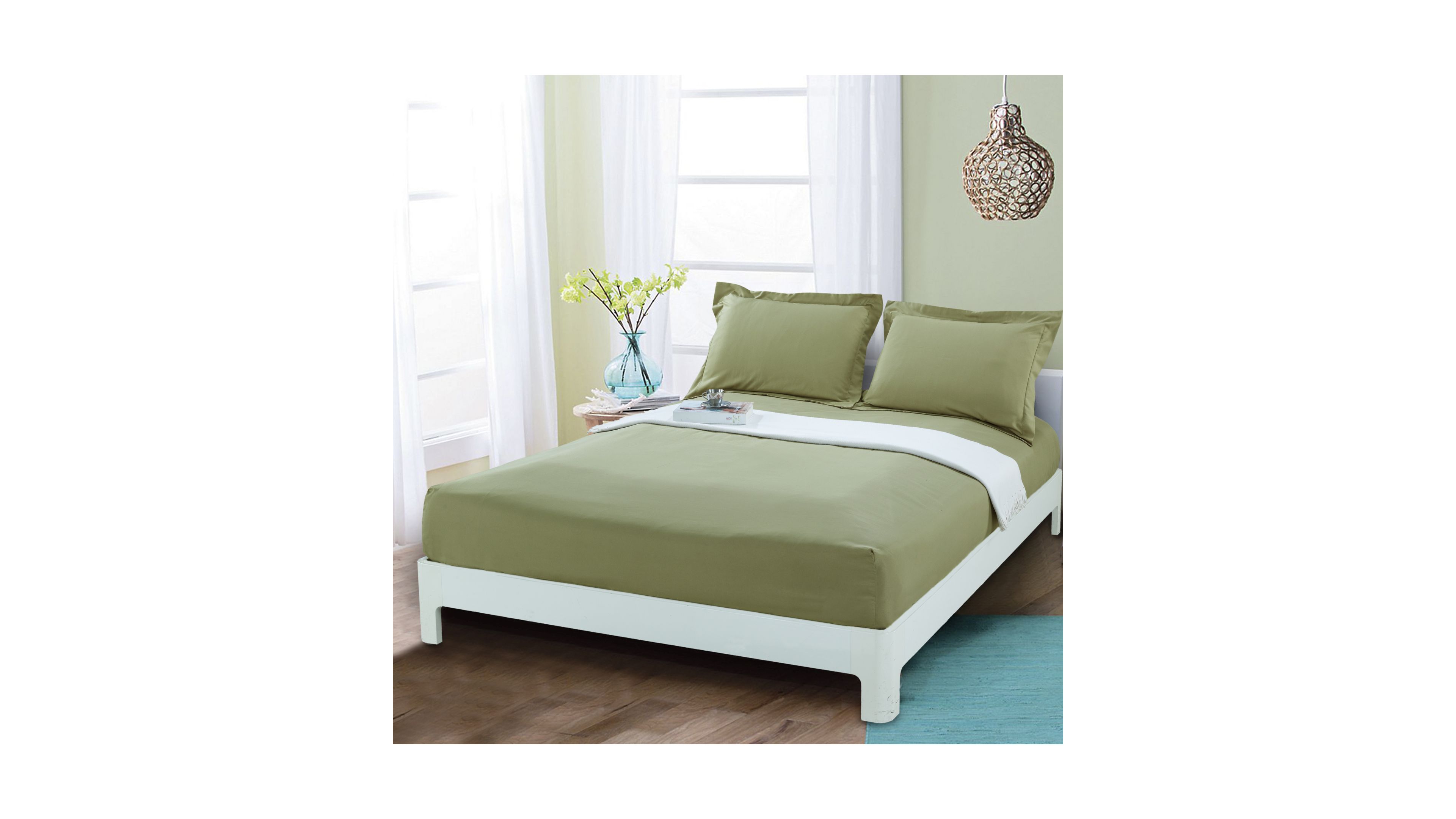 Elegant Comfort Silky Soft Fitted Sheet, Queen