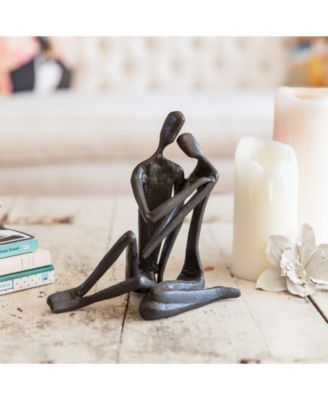 Large Couple Embracing Cast Iron Sculpture