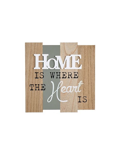 Danya B "Home Is Where The Heart Is" Wooden Wall Plaque & Reviews All