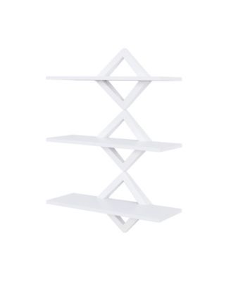 Danya B Danya B. Diamonds 3-Level Wall Mount Shelving System - White ...