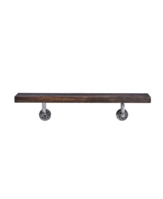 Danya B Danya B. 36" X 7" Floating Pipe Industrial Rustic Wall Mount ...