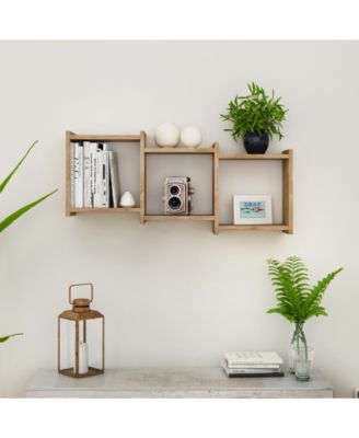 Danya B 3-Horizontal Or Vertical Cube Wall Shelf With Ledges - Macy's