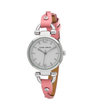 image of Laura Ashley Pink Ladies- Dial Analog Display Twisted Band Round Watch