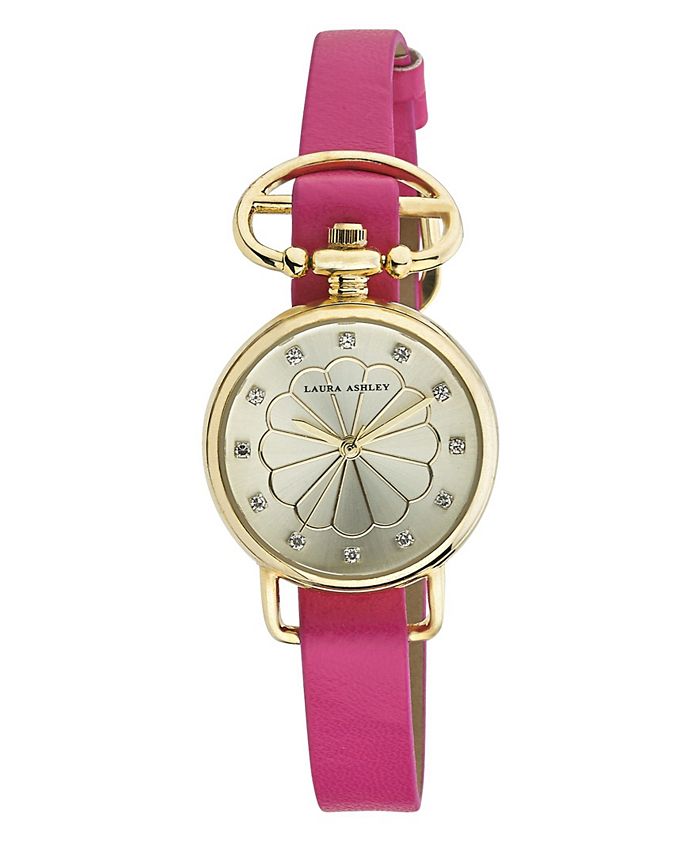 Laura Ashley Ladies' Pink/Gold Heirloom Watch - Macy's