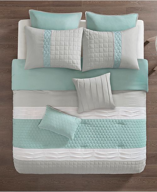 JLA Home 510 Design Tinsley California King 8 Piece Comforter Set & Reviews - Home - Macy&#39;s