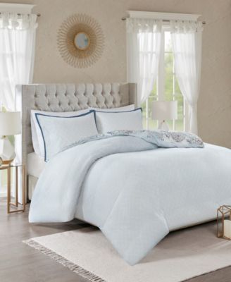 Isla Reversible 3-Pc. Duvet Cover Set, Full/Queen