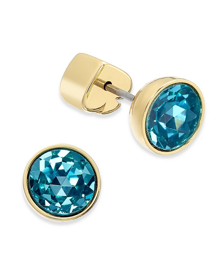 kate spade new york Stainless Steel Colored Crystal Stud Earrings