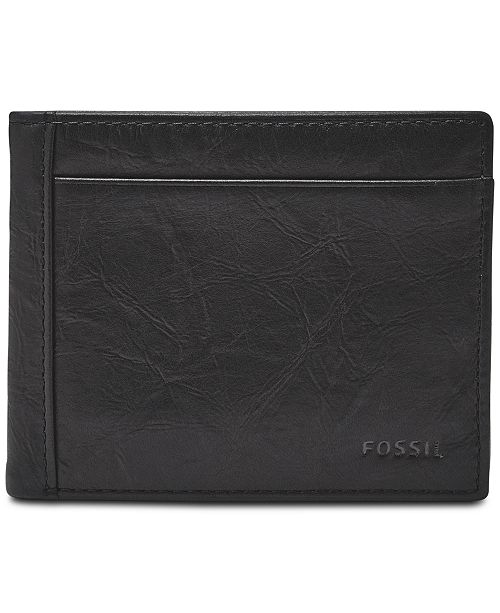Fossil Men S Leather Neel Bifold Wallet Reviews All Accessories Men Macy S