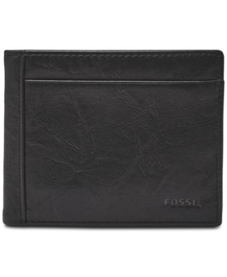 Fossil Men's Neel Flip ID Bifold Leather Wallet - Black