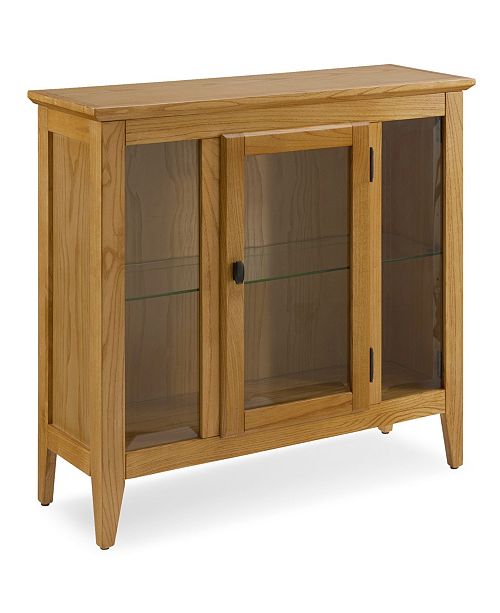 Leick Home Favorite Finds Natural Oak Entryway Curio Cabinet With