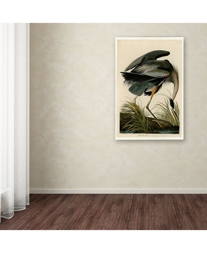 Trademark Global John James Audobon 'Great Blue Heron' Canvas Art - 32 ...