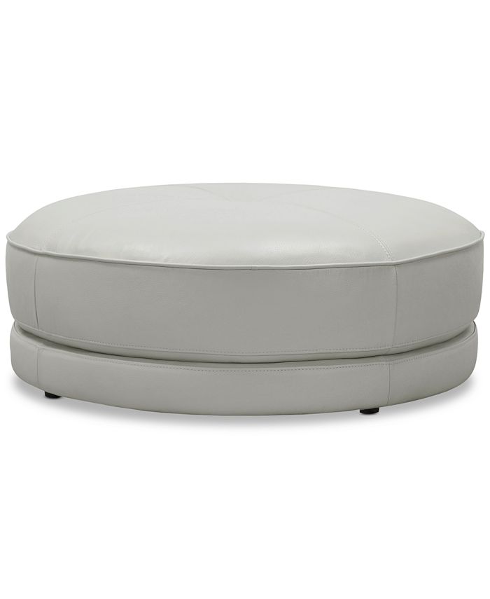 Furniture Closeout Surat 42 Leather, Round Ottoman Leather