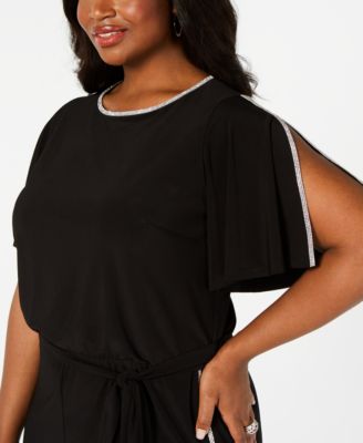 plus size rhinestone jumpsuit