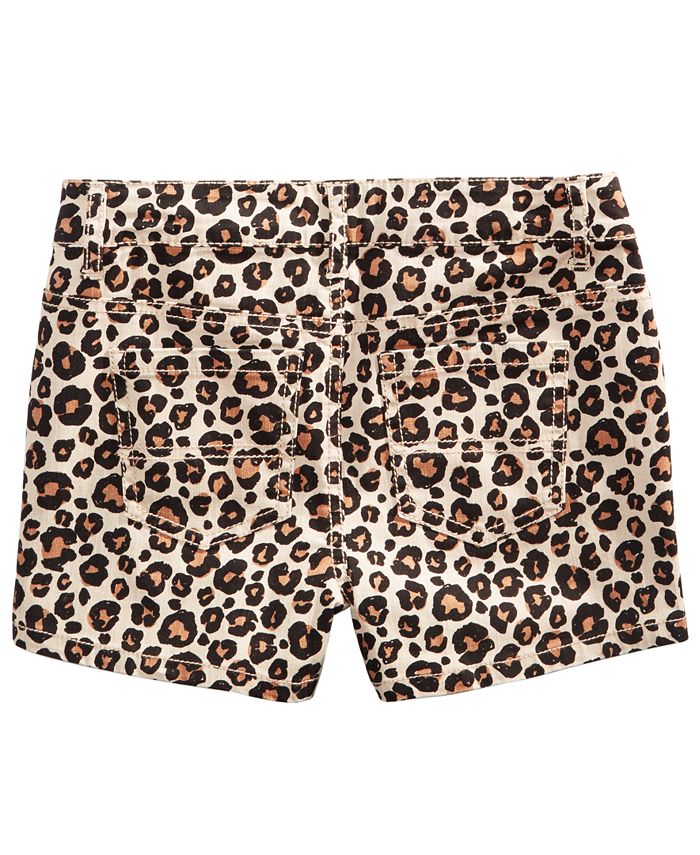 Epic Threads Big Girls Leopard-Print Denim Shorts, Created for Macy's ...