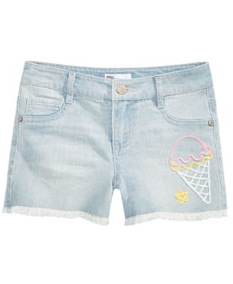 Epic Threads - Big Girls Ice Cream Embroidered Denim Shorts