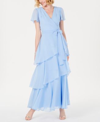 tahari light blue dress