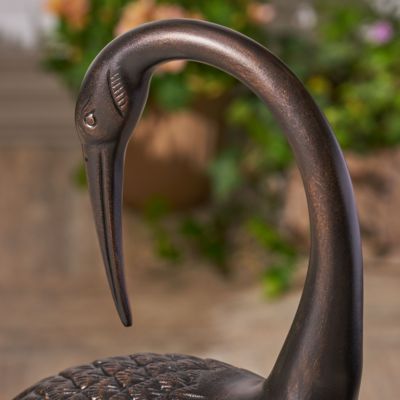 Scarlet Outdoor Crane Statues, Set of 2