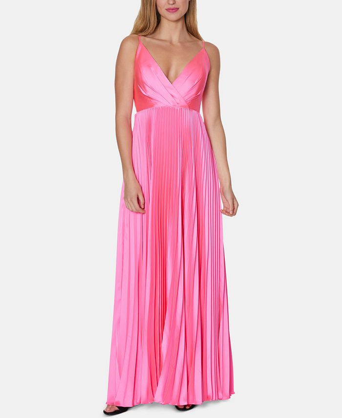 Laundry by Shelli Segal VNeck Pleated Gown Macy's
