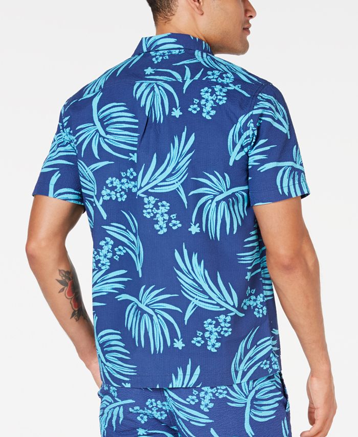 American Rag Men's Tropical Seersucker Camp Shirt, Created for Macy's ...