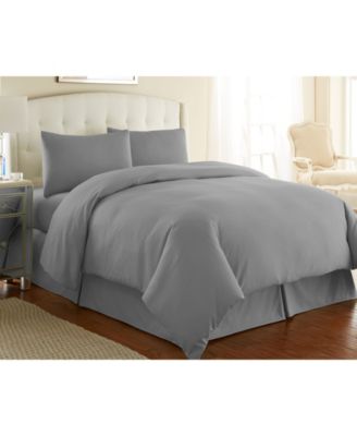 Ultra-Soft Solid Color 3-Pc. Duvet Cover Set, Full/Queen