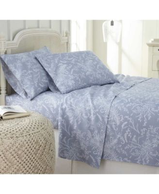 Ultra-Soft Floral or Solid 4-Pc. Sheet Set, King