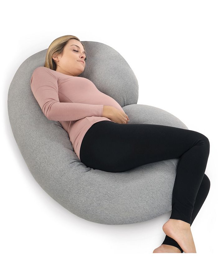 Pregnancy Pillow C Shaped Full Body Pillow for Maternity Support Grey 