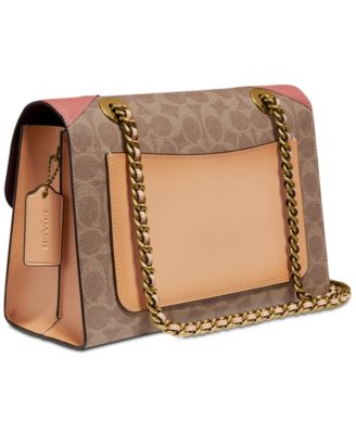 COACH Signature Wave Patchwork Parker Shoulder Bag