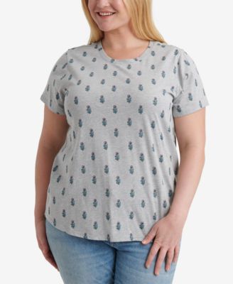 Lucky Brand - Plus Size Floral-Print T-Shirt