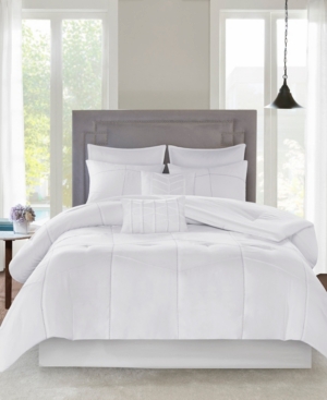 Jla Home Codee Queen 8 Piece Comforter Set Bedding In White