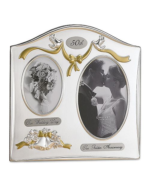 Lawrence Frames Satin Silver and Brass Plated 2 Opening Picture Frame