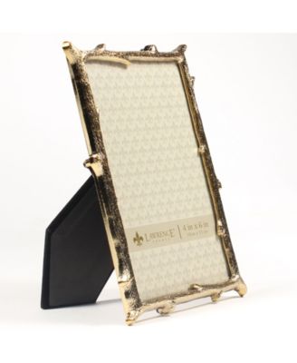 Gold Metal Picture Frame with Natural Branch Design - 4" x 6"