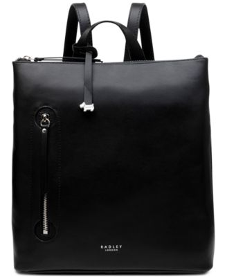 radley black leather backpack