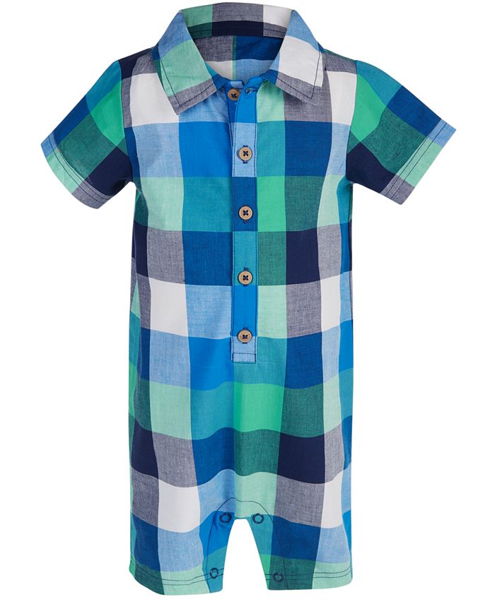 First Impressions Baby Boy Plaid Romper Macy's