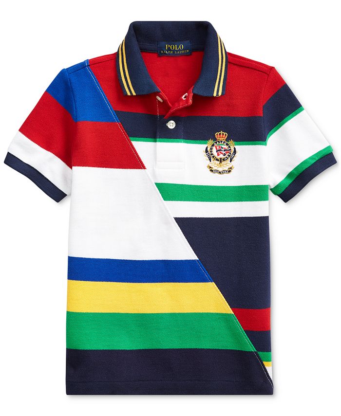 Polo Ralph Lauren Toddler Boys Striped Cotton Mesh Polo Shirt Macy's