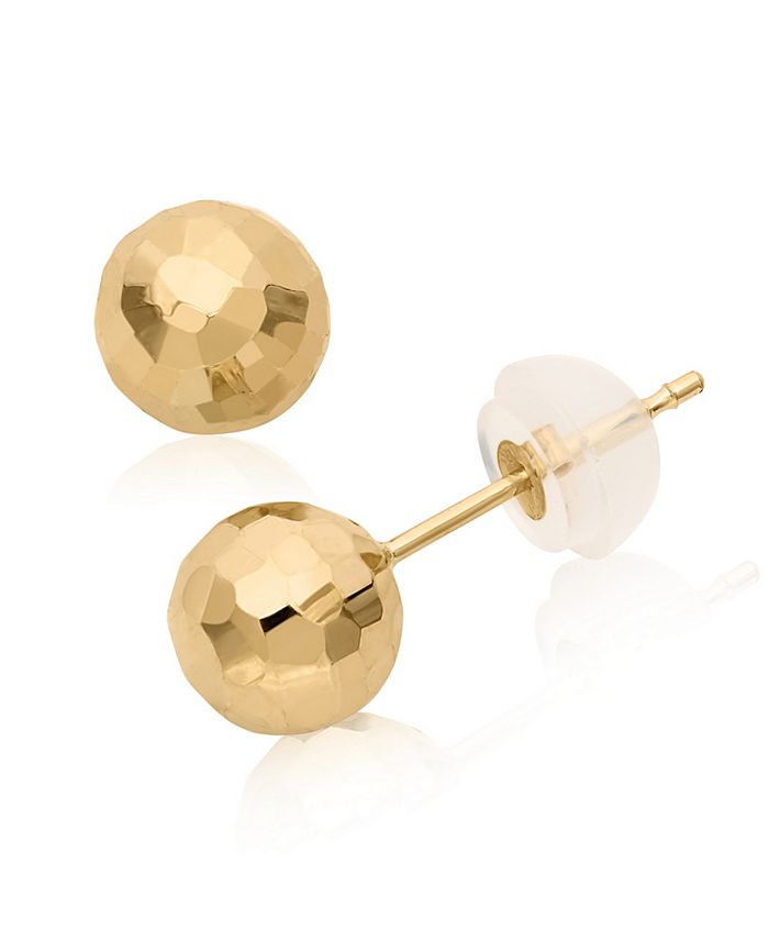 Macy's 14k Yellow Gold Ball Stud Earrings - Macy's