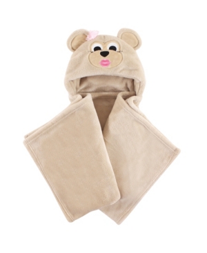 Hudson Baby Hooded Plush Blanket One Size