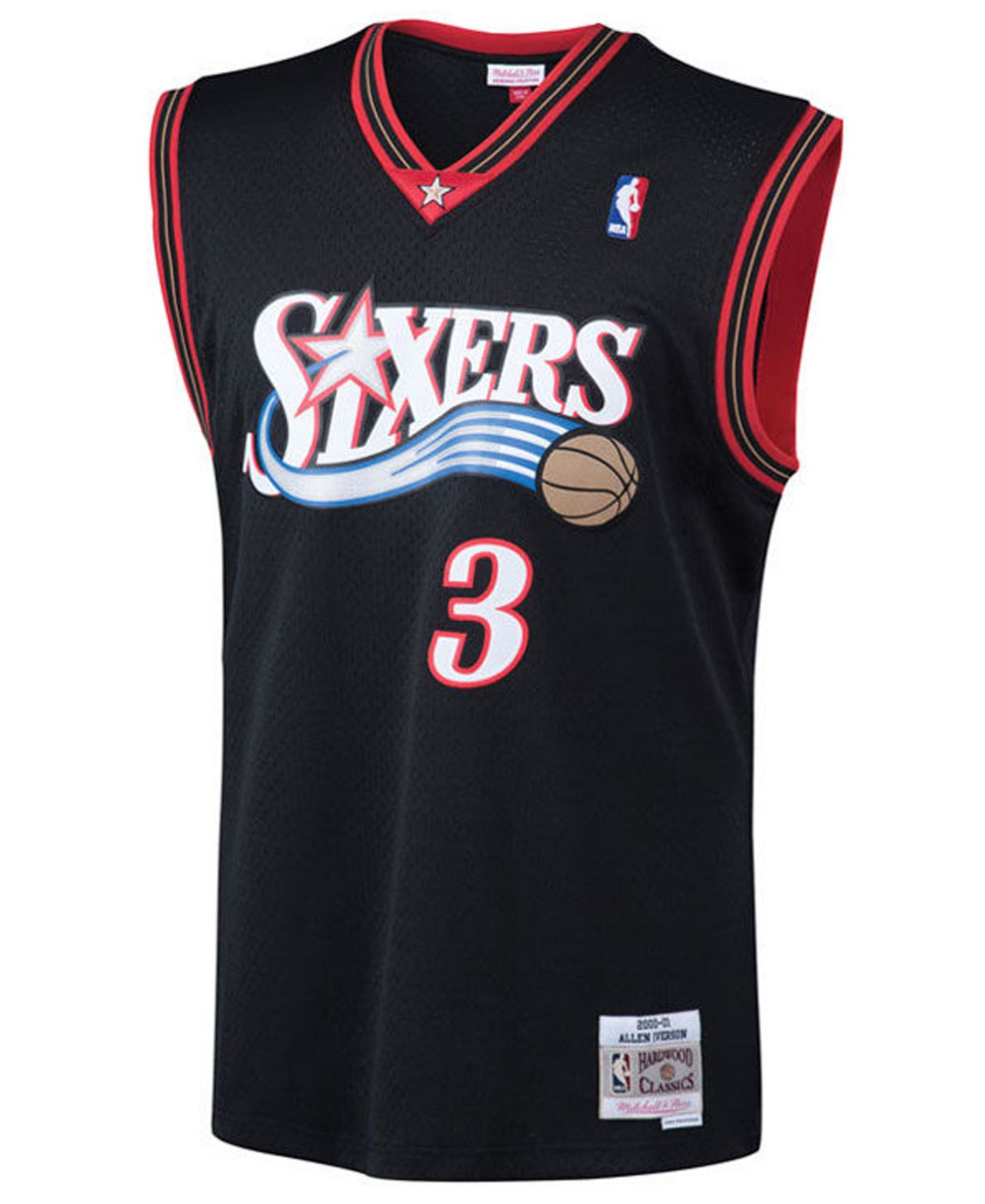 Детская джерси Mitchell & Ness Allen Iverson Philadelphia 76ers Hardwood Classic Swingman — фото 3