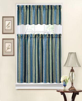 Waverly - Stripe Ensemble Tier & Valance Set