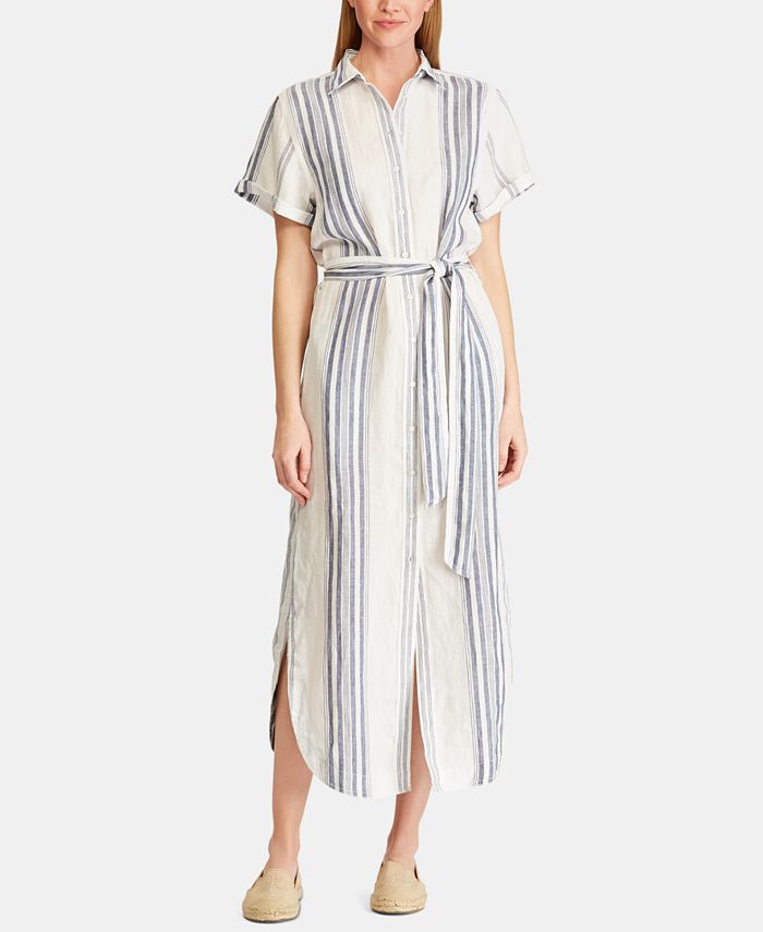 Lauren Ralph Lauren Linen Shirtdress - Macy's