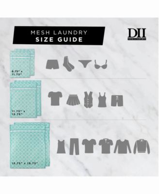 Lattice Set D Mesh Laundry Bag, Set of 6