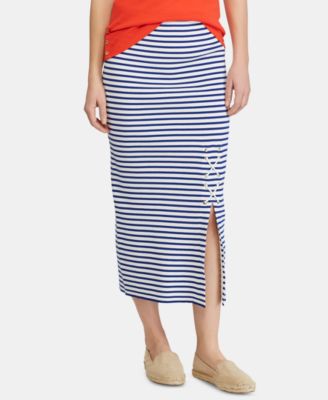 Lauren Ralph Lauren - Lace-Up Striped Skirt