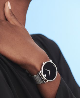 Unisex Swiss Museum Classic Stainless Steel Mesh Bracelet Watch 40mm