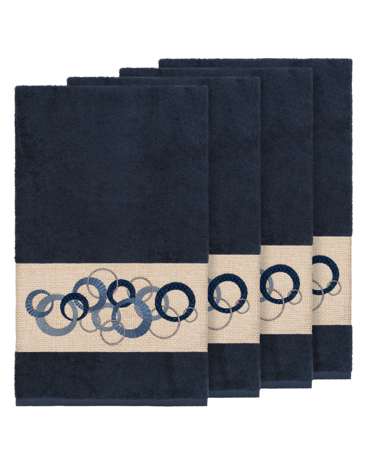Linum Home Turkish Cotton Annabelle 4-pc. Embellished Bath Towel Set Bedding