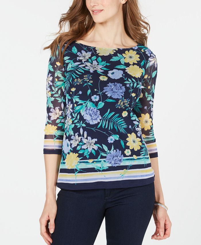 macys boat neck tops