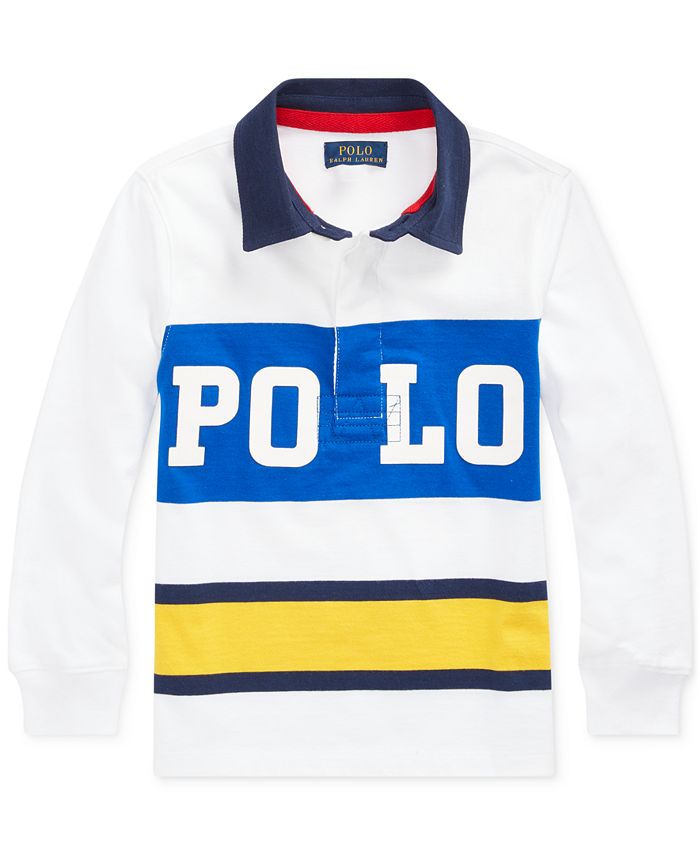 Polo Ralph Lauren Toddler Boys Cotton Jersey Graphic Rugby Shirt - Macy's