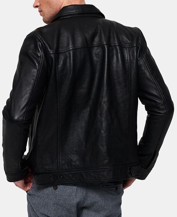 Superdry Men's Curtis FullZip Leather Jacket & Reviews Coats