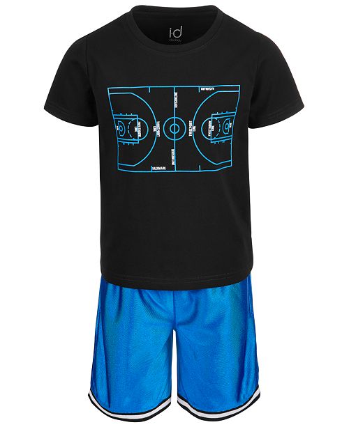 Ideology Toddler Boys 2 Pc Basketball Graphic T Shirt Shorts Set