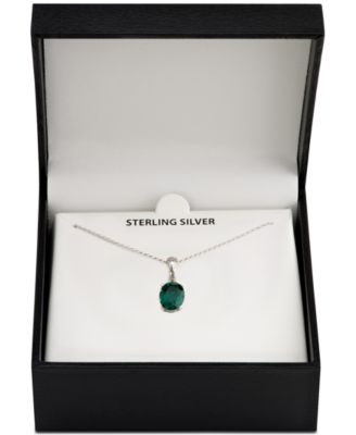 Green Quartz (2-3/8 ct. t.w.) & White Topaz Accent 18 Pendant Necklace in 18k Gold-Plated Sterling Silver