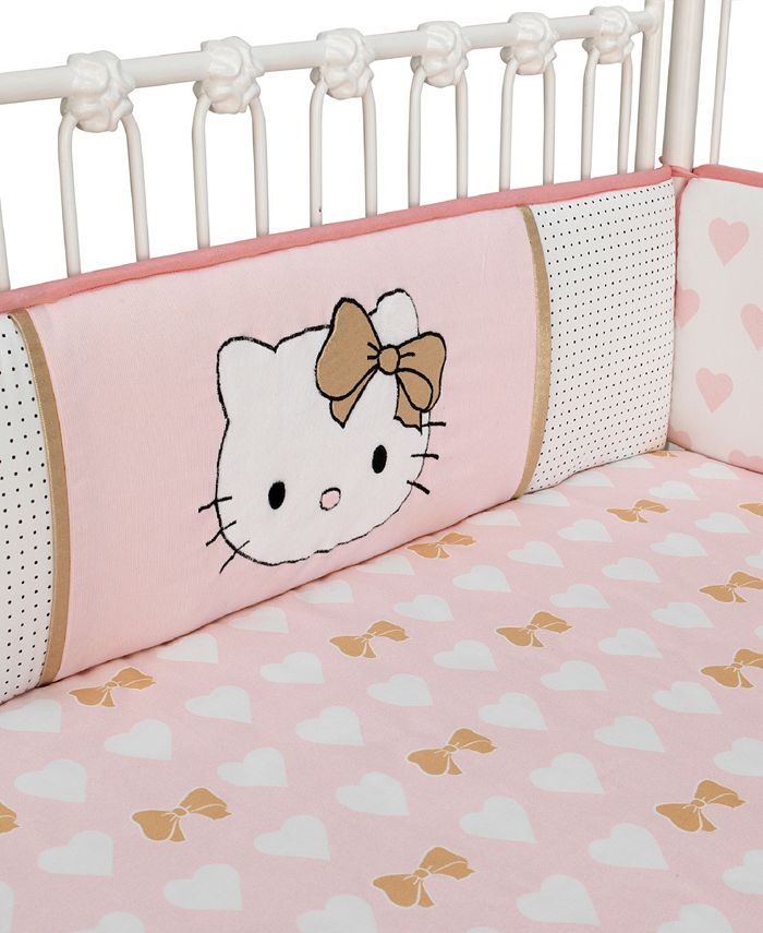 Lambs & Ivy Hello Kitty Hearts 4Piece Baby Crib Bumper Macy's